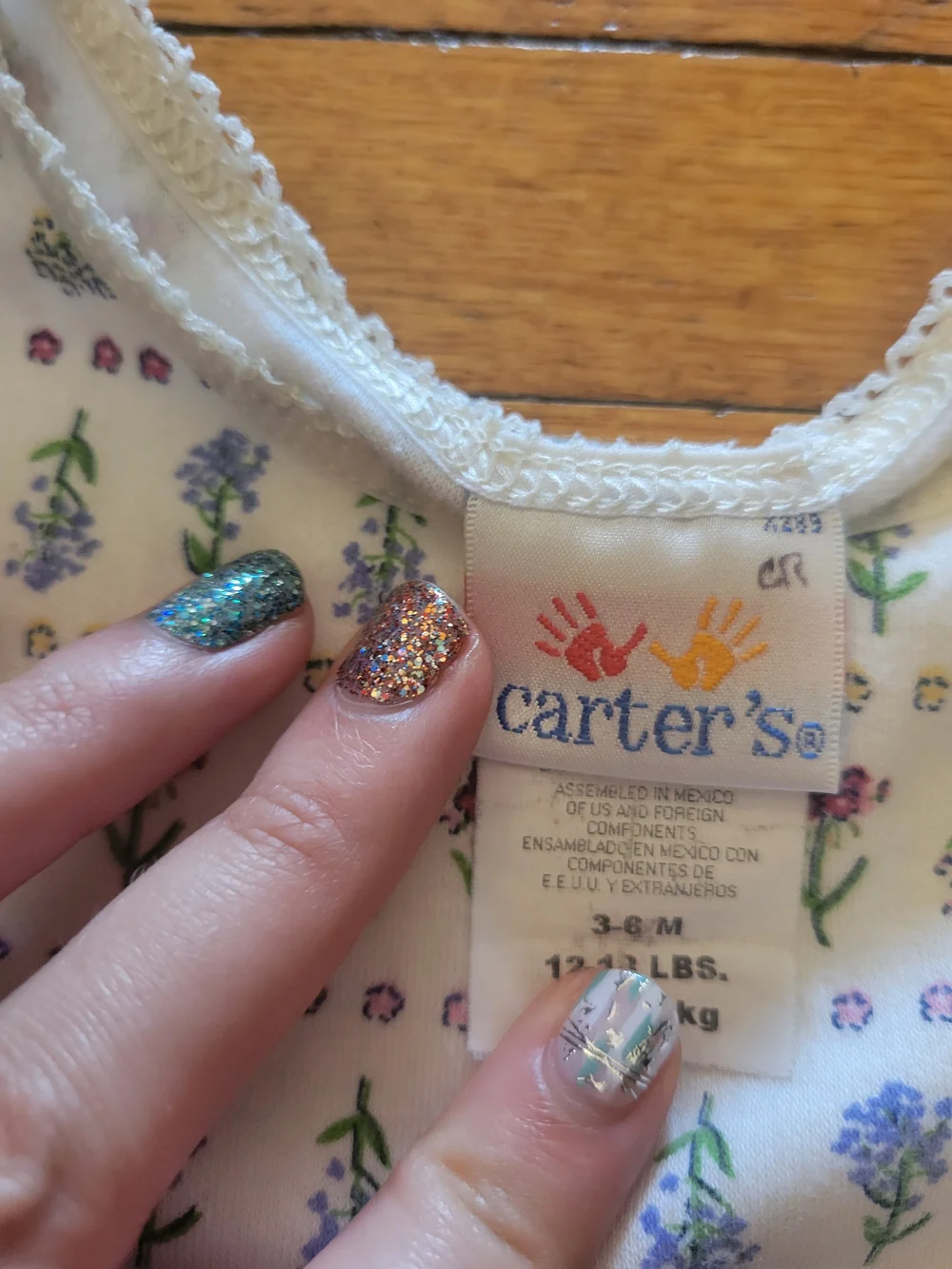 Carter's Navy And White Set with Lime & Light Blue Accents